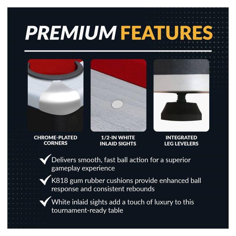 Hathaway Mirage 90-in Pool Table - Black and Silver (BG5033)