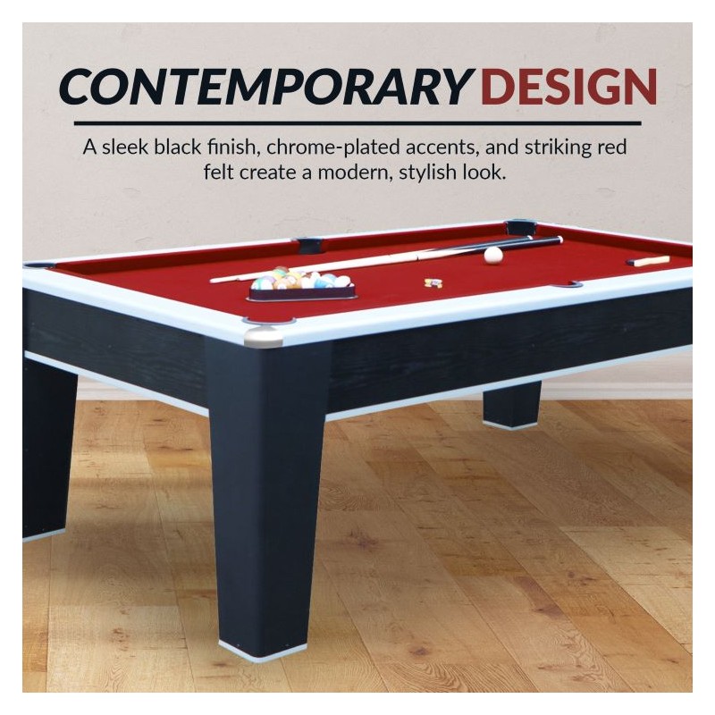 Hathaway Mirage 90-in Pool Table - Black and Silver (BG5033)