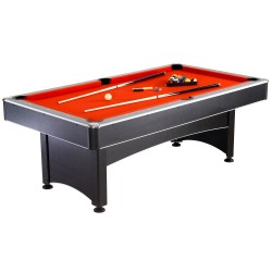 Hathaway Maverick 7-ft Pool Table with Table Tennis Top - Black with Red Felt BG1023)