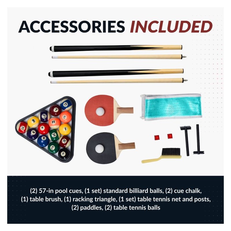 Hathaway Maverick 7-ft Pool Table with Table Tennis Top  (BG1023)