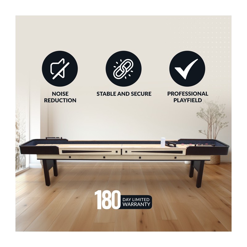 Hathaway Merlot 12-ft Shuffleboard Table - Espresso Finish (BG50357)