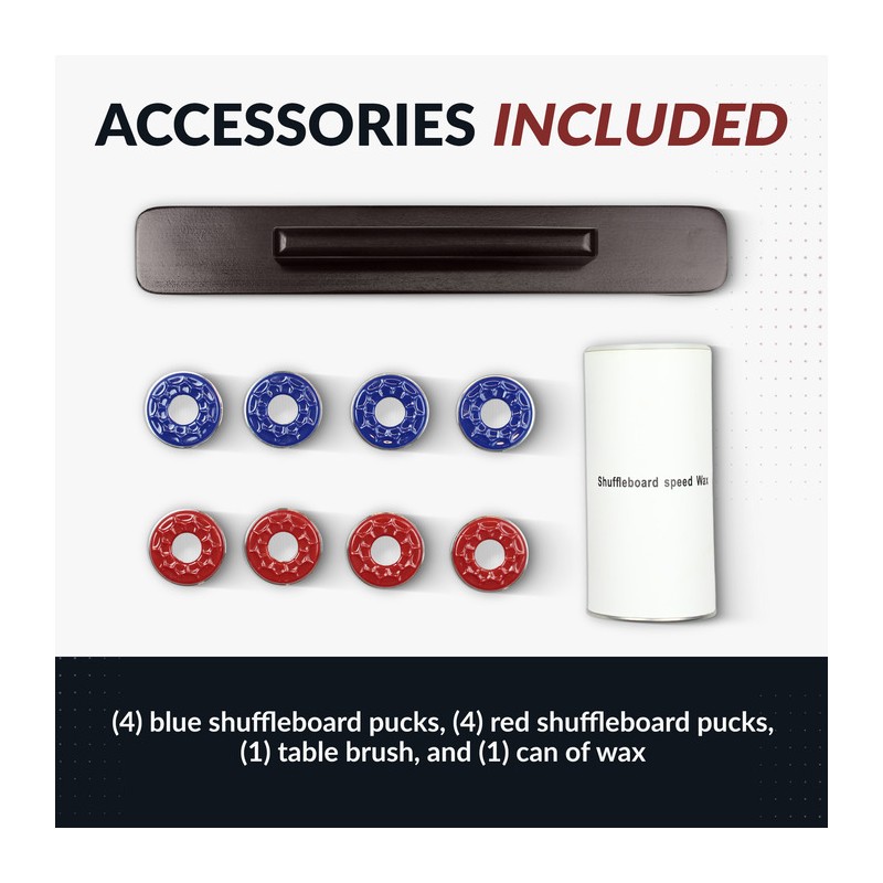 Hathaway Merlot 12-ft Shuffleboard Table - Espresso Finish (BG50357)