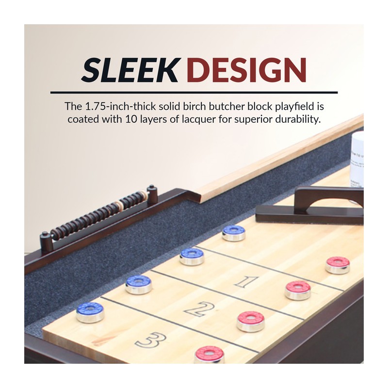 Hathaway Merlot 12-ft Shuffleboard Table - Espresso Finish (BG50357)