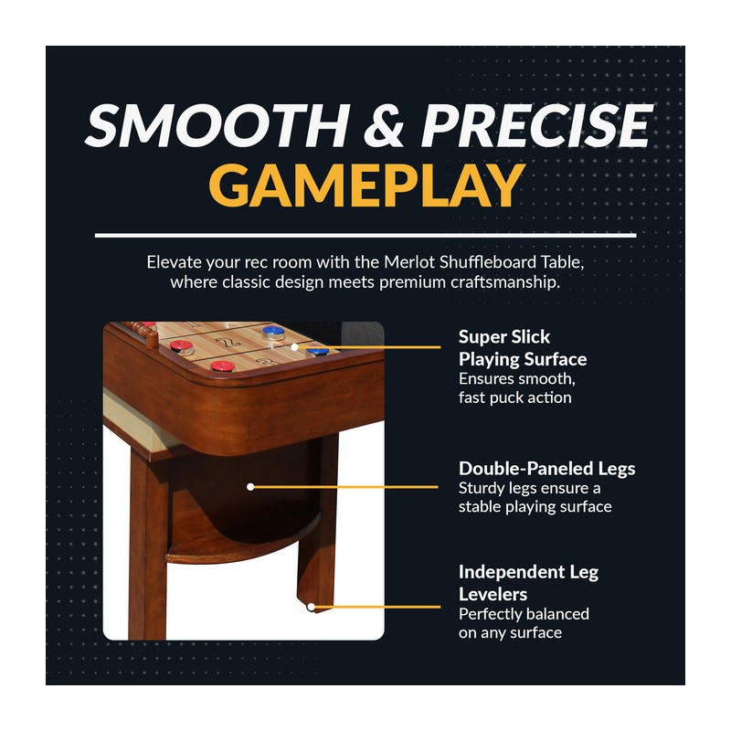 Hathaway Merlot 12-ft Shuffleboard Table - Walnut Finish (BG1312)