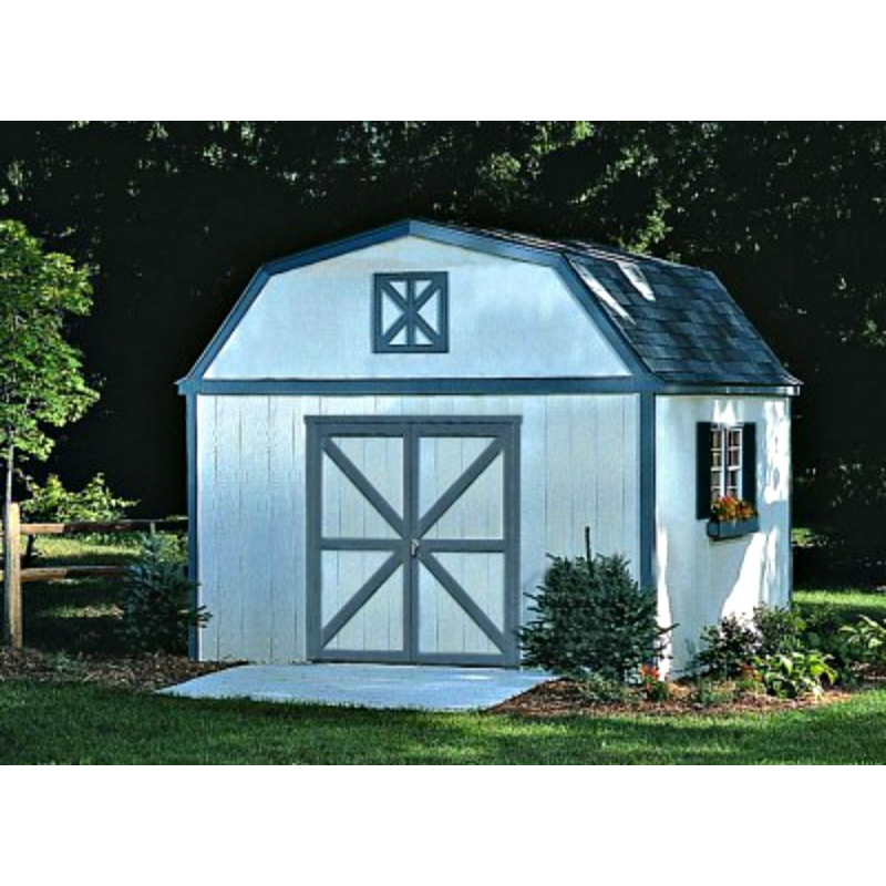 handy home sequoia 12x16 wood storage shed kit 18204-4