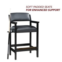 Hathaway Cambridge 30-in High Top Spectator Chair - Black (BG2556-BK)