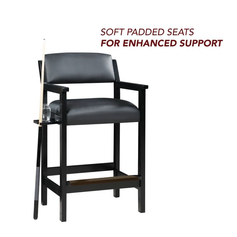 Hathaway Cambridge 30-in High Top Spectator Chair - Black (BG2556-BK)