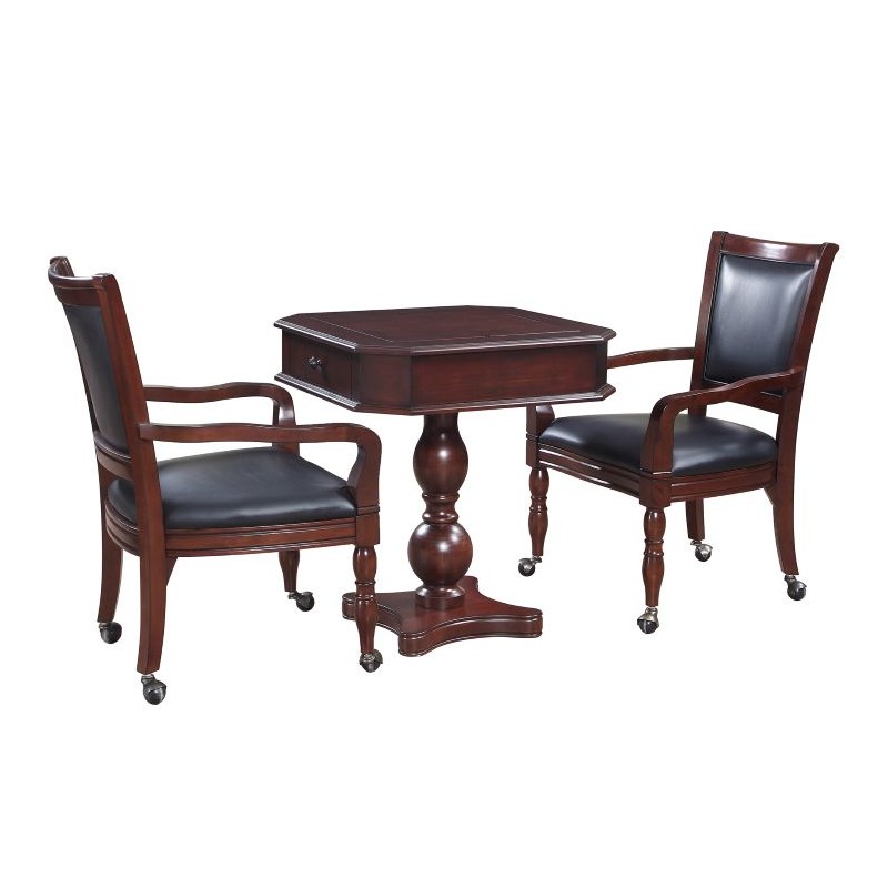 Hathaway Fortress 28-in Chess 3-in-1 Pedestal Game Table Set with Chairs (BG2995)