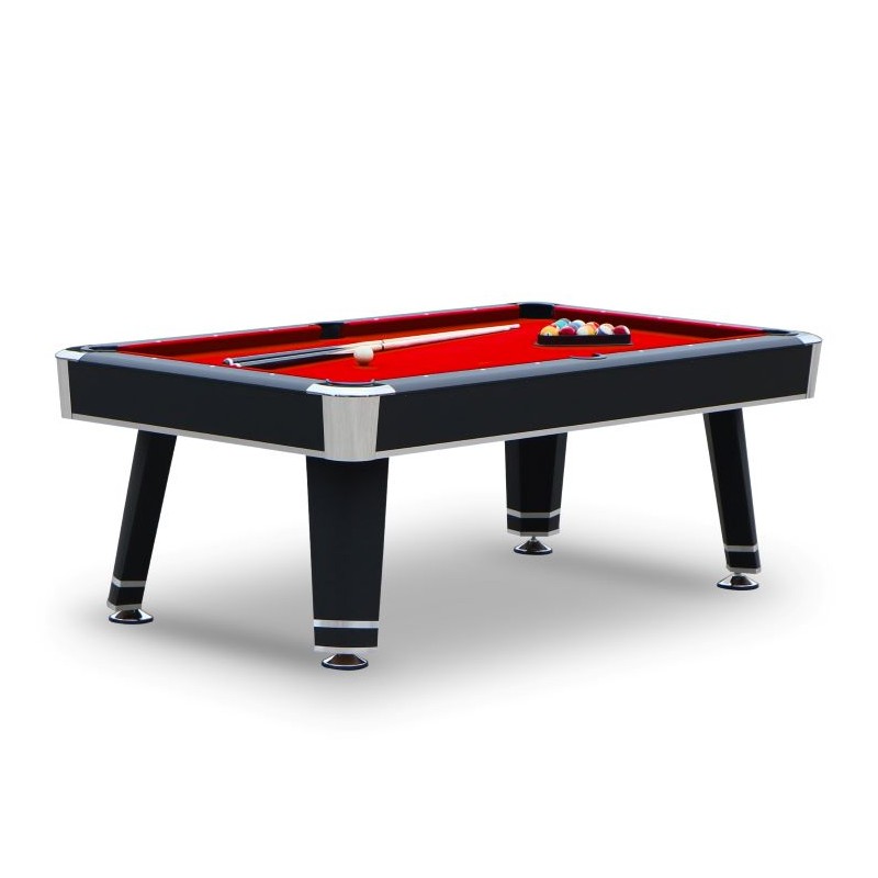Hathaway Jupiter 7-ft Pool Table - Black with Red Felt (BG50320)