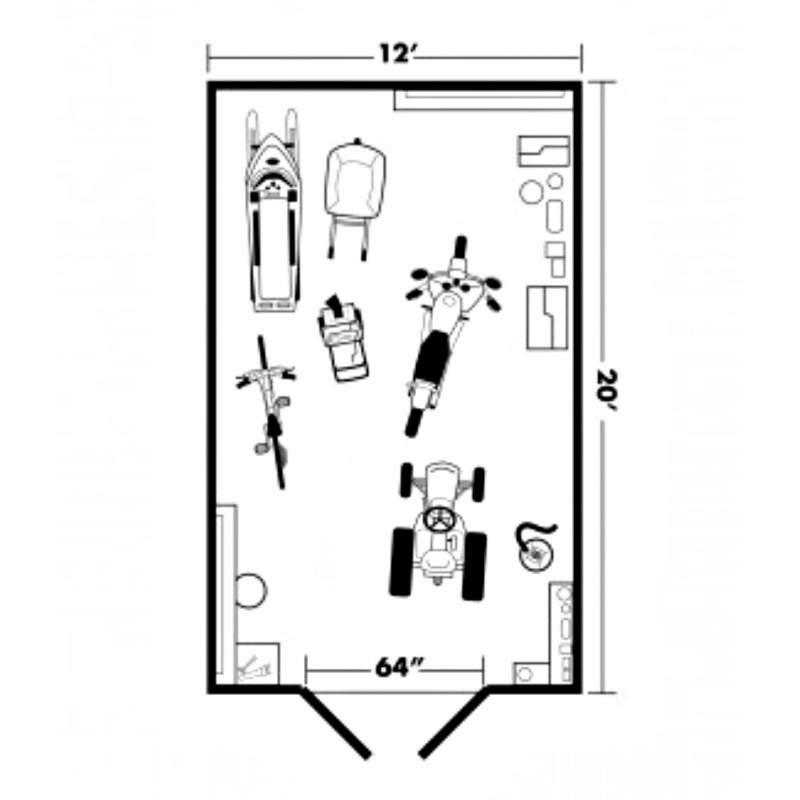 Handy Home Sequoia 12x20 Wood Storage Shed Kit (18206-8)