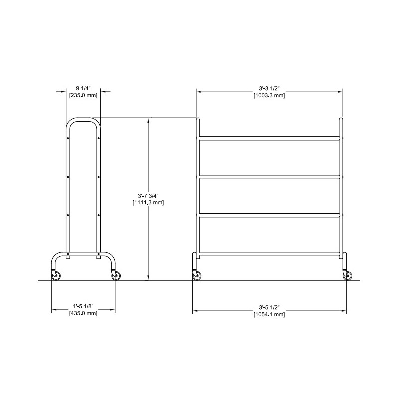 Gared 4-Tier Volleyball Ball Rack - (BR-16)