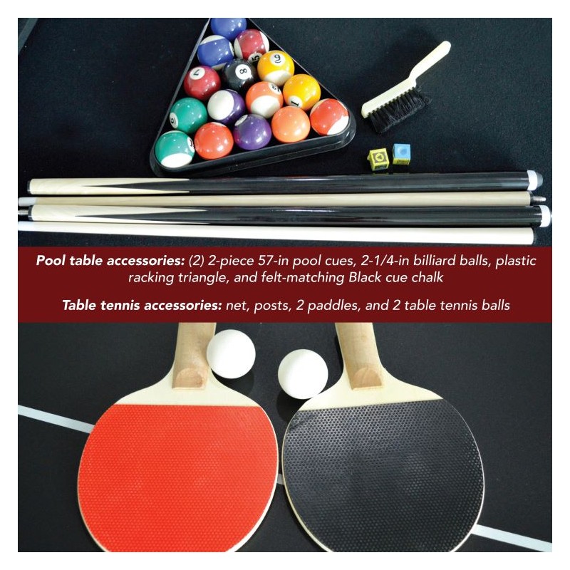 Carmelli Bristol 7-Ft Pool Table with table Tennis top (NG4023)