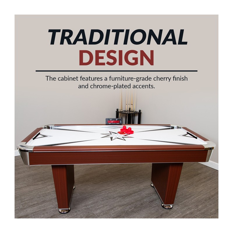 Hathaway Midtown 72-in Air Hockey Table - Cherry Finish (BG1037)