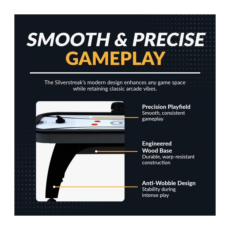 Hathaway Silverstreak 72-in Air Hockey Table w/ LED Scoring (BG1029H)