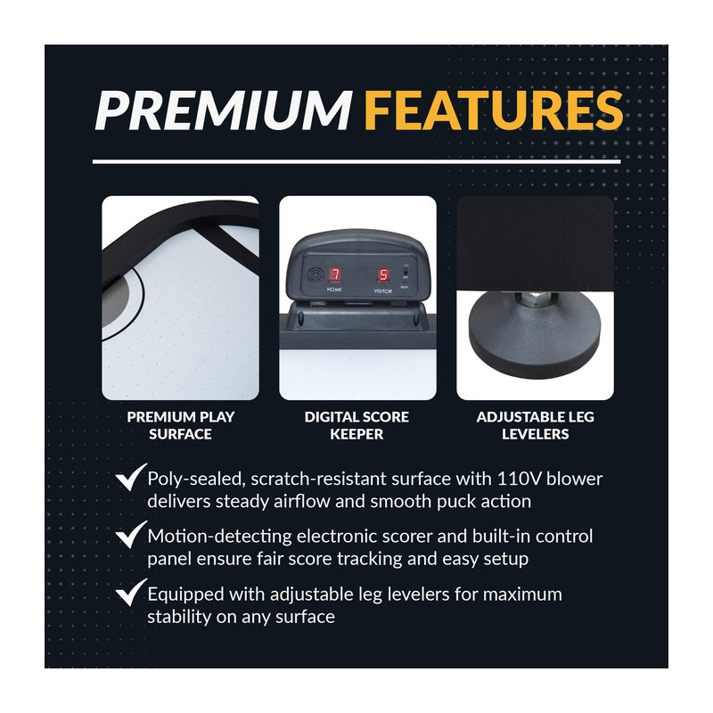 Hathaway Silverstreak 72-in Air Hockey Table w/ LED Scoring (BG1029H)