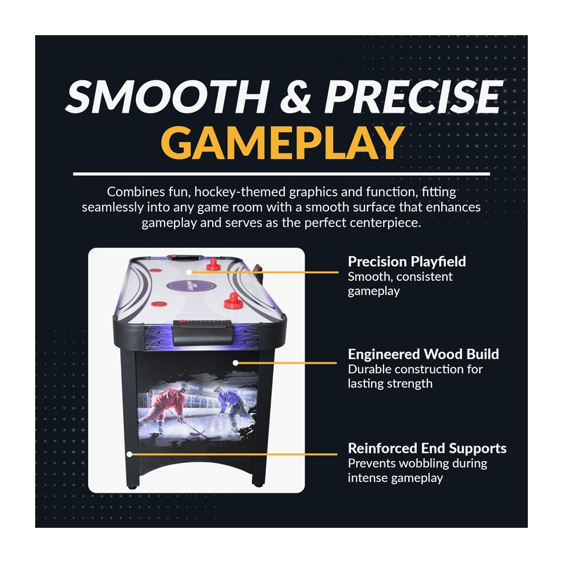 Hathaway Hat Trick 48-in Air Hockey Table with LED Scoring (BG1015H)