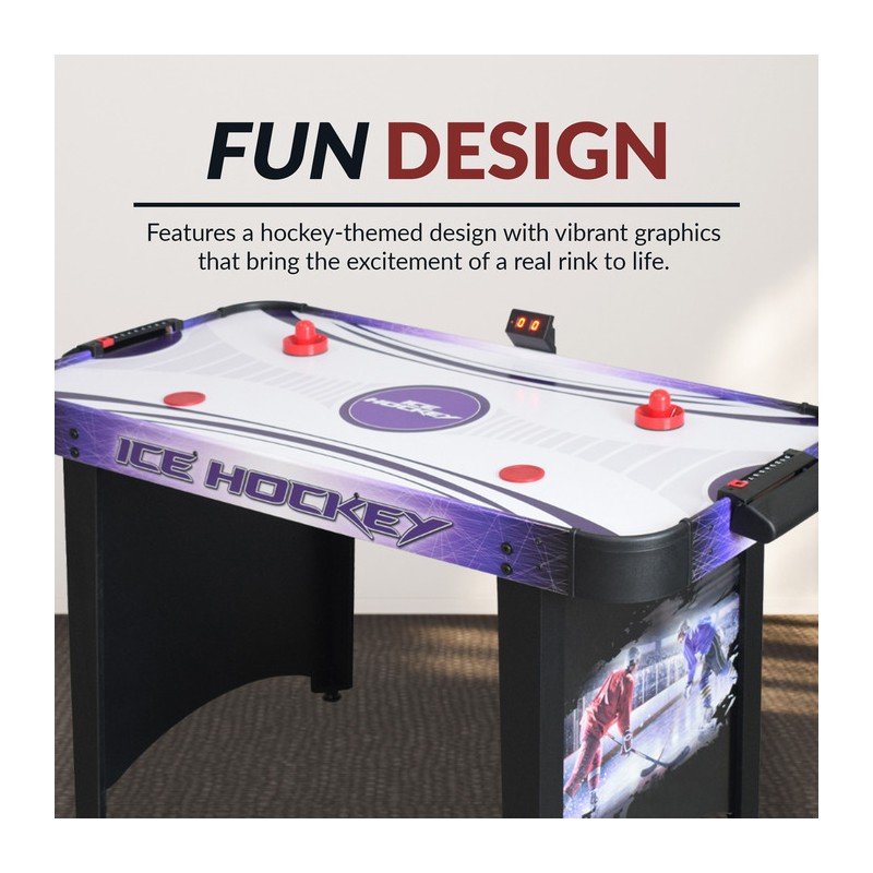 Hathaway Hat Trick 48-in Air Hockey Table with LED Scoring (BG1015H)