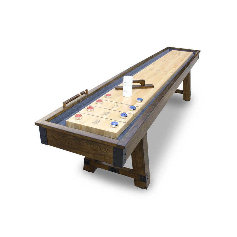 Hathaway Cheyenne 12-ft Shuffleboard Table - Rustic Oak Finish (BG50354)