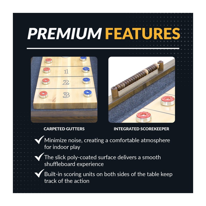 Hathaway Cheyenne 12-ft Shuffleboard Table - Rustic Oak (BG50354)