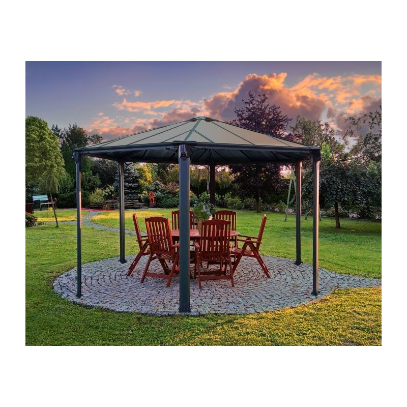 Palram - Canopia 15x13x9 Monaco Hexagon Garden Gazebo Kit (HG9160)