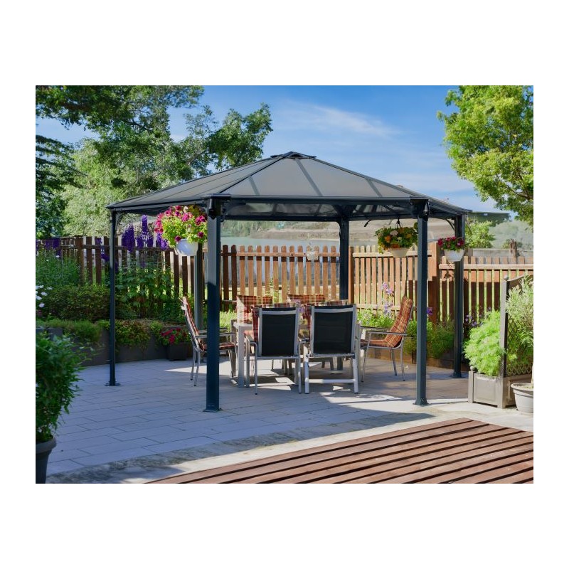 Palram - Canopia 15x13x9 Monaco Hexagon Garden Gazebo Kit (HG9160)