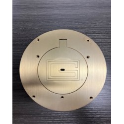 Gared 8" Swivel Floor Cover - Brass Finish (6432-revA)