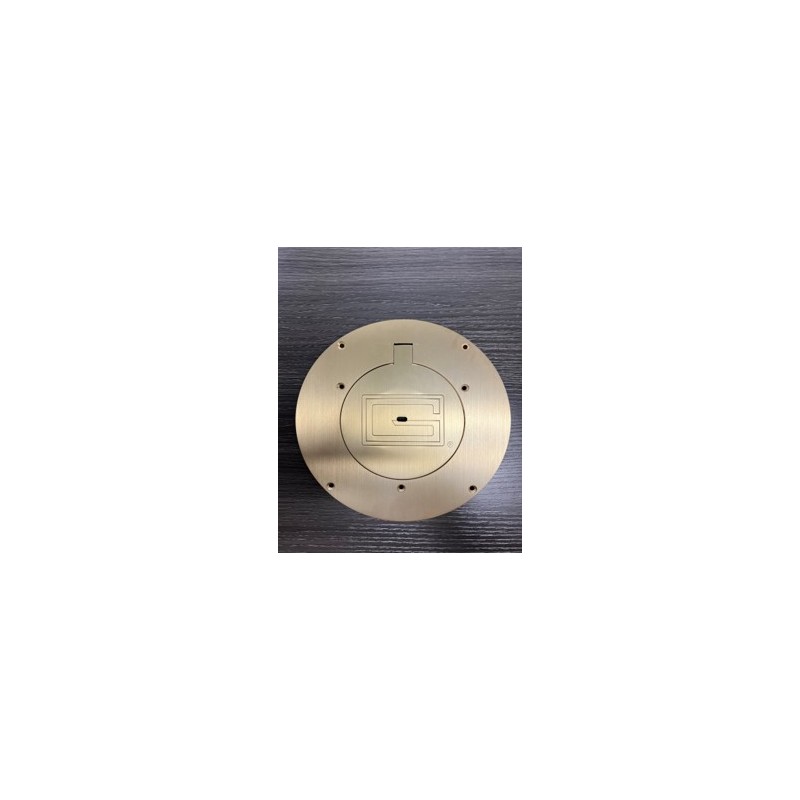 Gared 8" Swivel Floor Cover - Brass Finish (6432-revA)