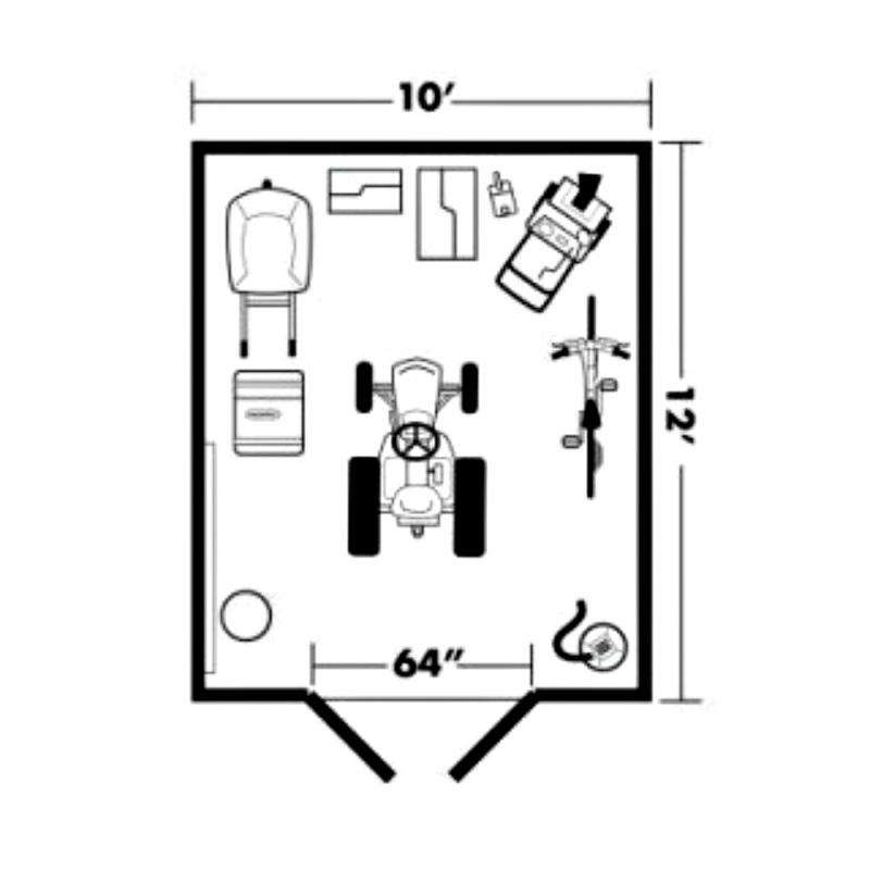 Handy Home Berkley 10x12 Wood Storage Shed w/ Floor (18513-7) Handy Home Berkley 10x12 Wood Storage Shed w/ Floor (18513-7)
