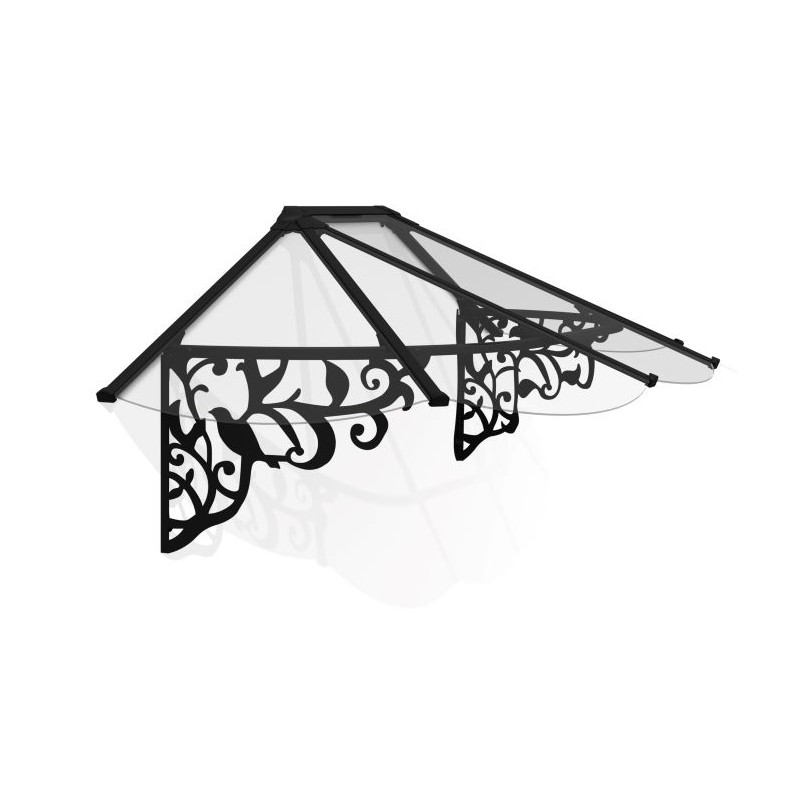 Palram - Canopia Lily 2130 7' x 3' Awning - Black/Clear (HG9574)