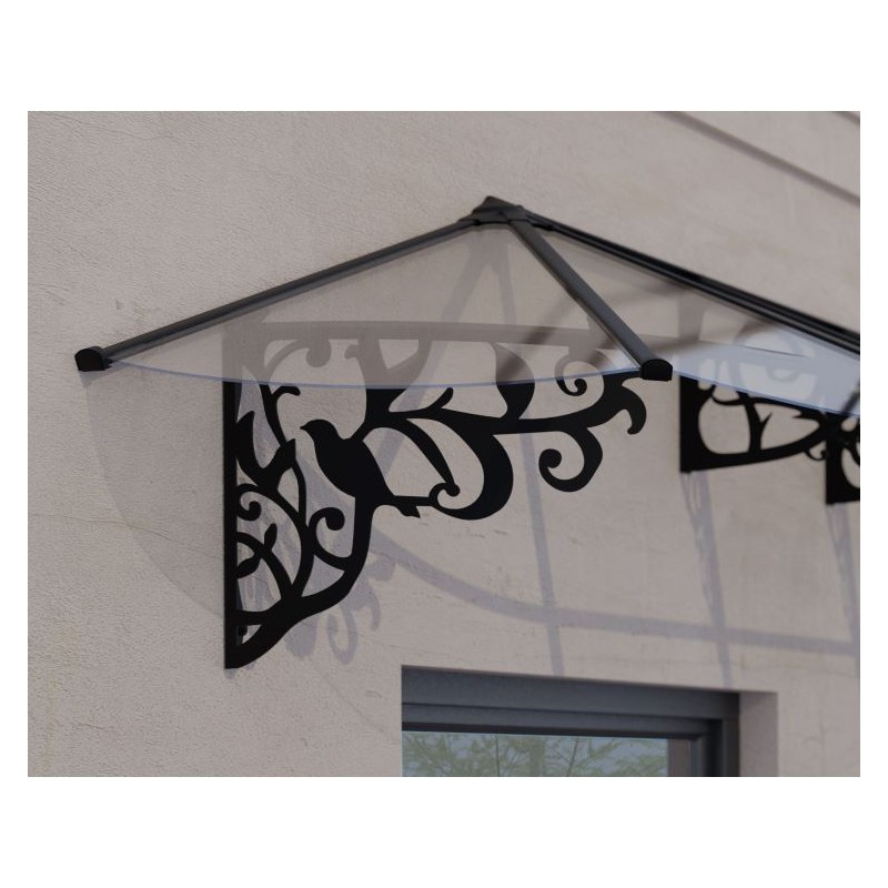 Palram - Canopia Lily 2130 7' x 3' Awning - Black/Clear (HG9574)