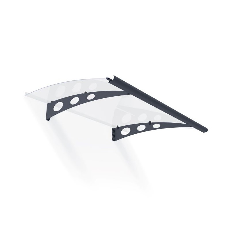 Palram - Canopia Garamond 1350 4' x 3' Awning - Gray/Clear (HG9521)