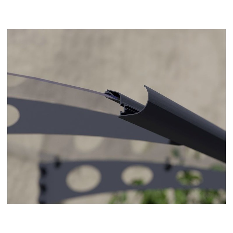 Palram - Canopia Garamond 1350 4' x 3' Awning - Gray/Clear (HG9521)