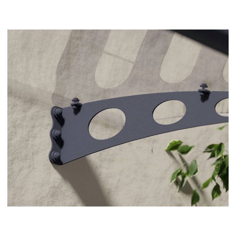 Palram - Canopia Garamond 1350 4' x 3' Awning - Gray/Clear (HG9521)