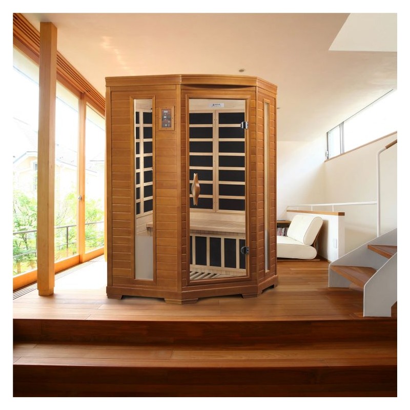 Dynamic Saunas Heming 2-person Corner FAR Infrared (DYN-6225-02)