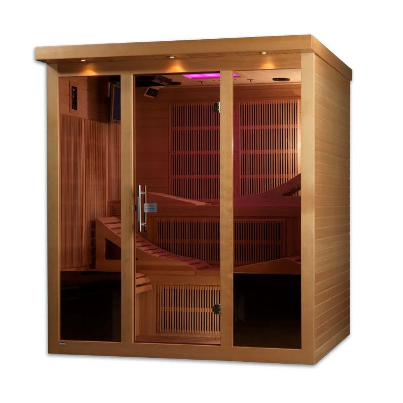 Golden Designs Monaco 6-person PureTech Near Zero EMF  FAR Infrared Sauna - (GDI-6996-01)
