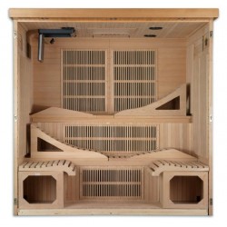 Golden Designs Monaco 6-person PureTech Near Zero EMF  FAR Infrared Sauna - (GDI-6996-01)