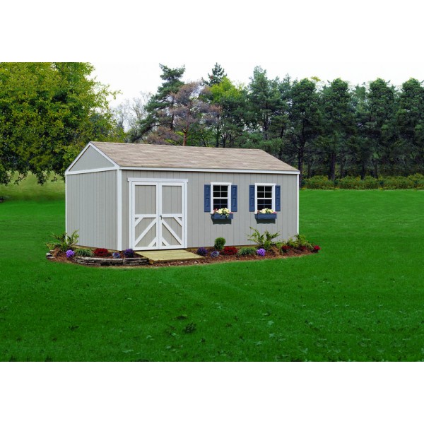 Handy Home Columbia 12x12 Wood Storage Shed w/ Floor (18217-4)