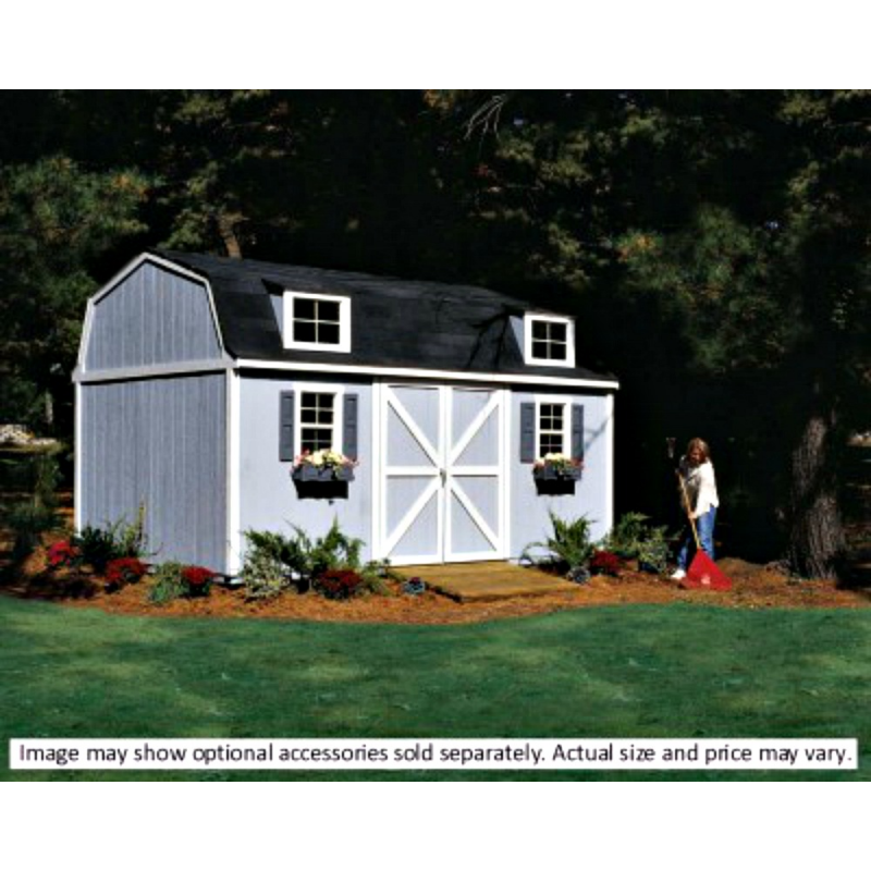 Handy Home Berkley 10x16 Wood Storage Shed w/ Floor (18515-1)