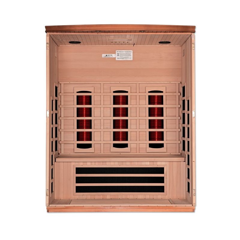 Dynamic Saunas Lugano 3-Person Infrared Sauna (DYN-6336-03 FS)