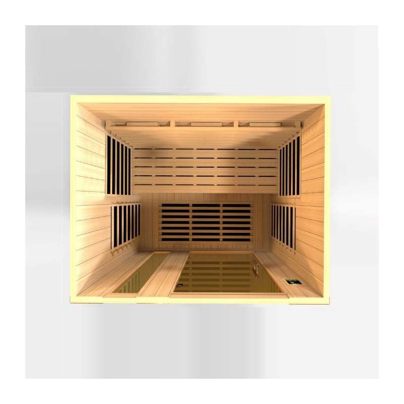 Dynamic Saunas Lugano 3-Person Infrared Sauna (DYN-6336-03 FS)