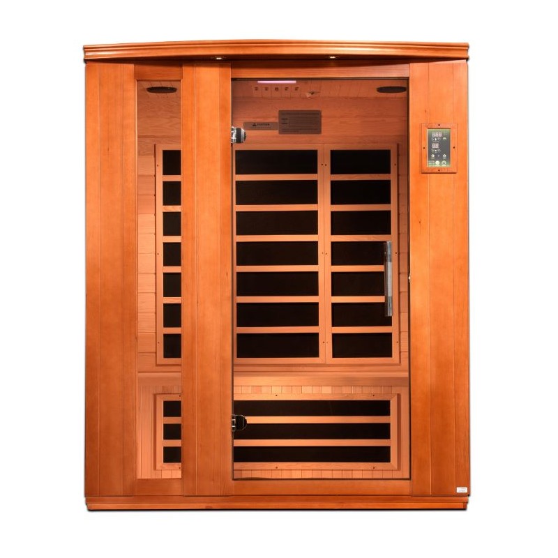 Dynamic Saunas Lugano 3-person Low EMF FAR Infrared Sauna (DYN-6336-02)