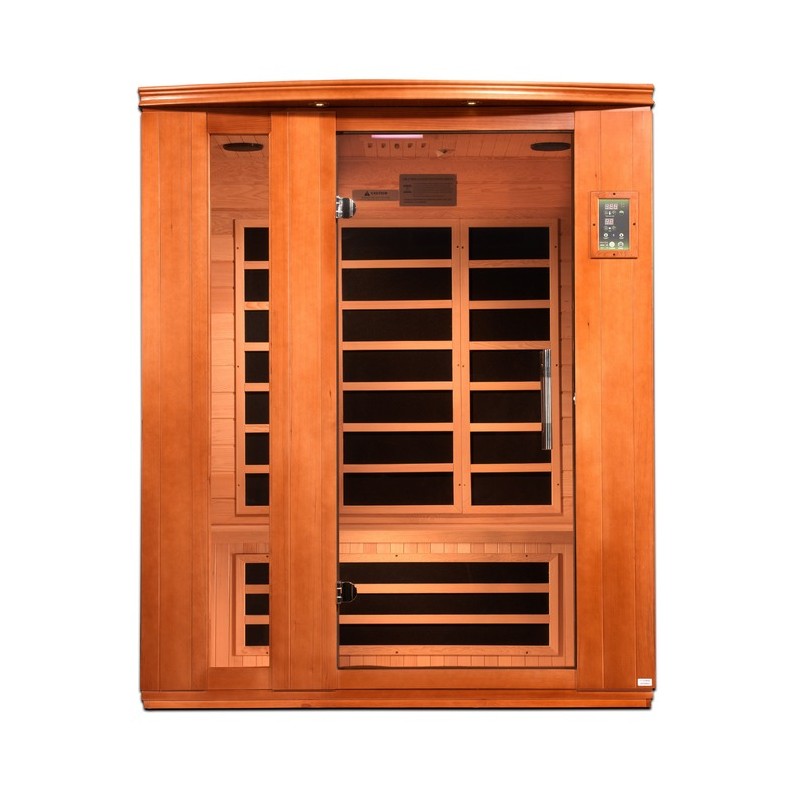 Dynamic Saunas Lugano Elite 3-person Ultra Low EMF FAR Infrared Sauna - (DYN-6336-02 Elite)