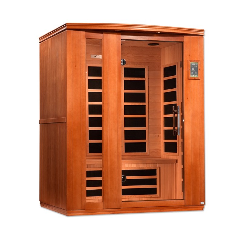 Dynamic Saunas Lugano Elite 3-person Ultra Low EMF FAR Infrared Sauna - (DYN-6336-02 Elite)