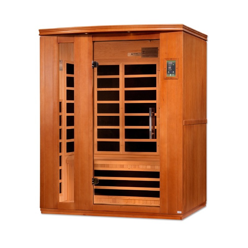 Dynamic Saunas Lugano Elite 3-person Ultra Low EMF FAR Infrared Sauna - (DYN-6336-02 Elite)