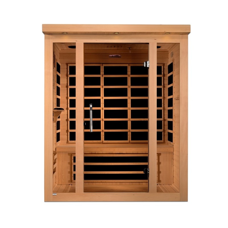 Dynamic Saunas Villa 3-person Ultra Low EMF FAR Infrared Sauna - (DYN-6315-02 Elite)