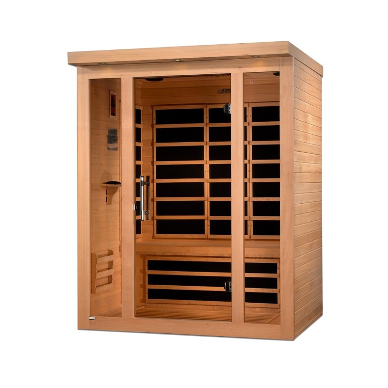 Dynamic Saunas Villa 3-person Ultra Low EMF FAR Infrared Sauna - (DYN-6315-02 Elite)
