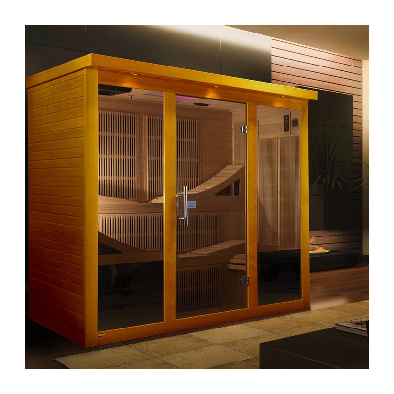 Monaco 6-person Ultra Low EMF FAR Infrared Sauna - (DYN-6996-01 Elite)