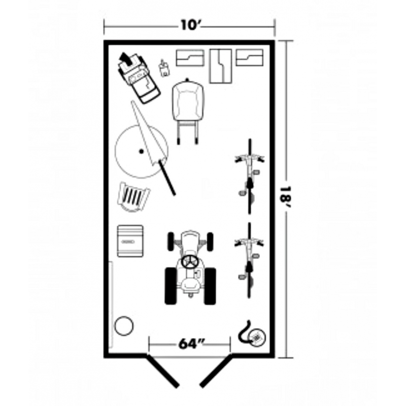  Handy Home Berkley 10x18 Wood Storage Shed Kit (18423-9)