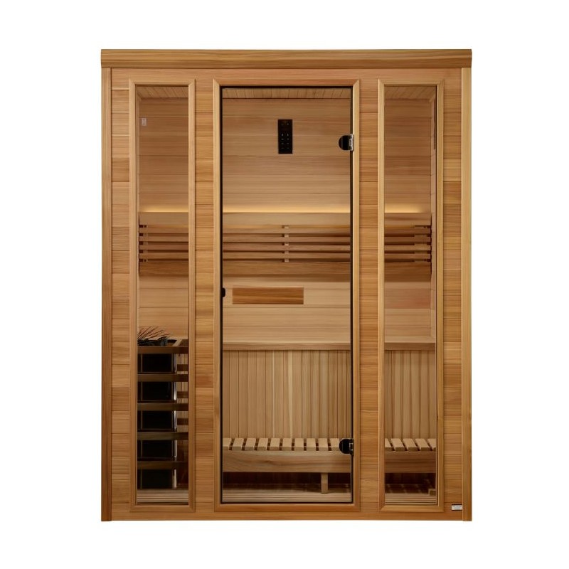 Golden Designs Andermatt 2 - 3 Person Traditional Steam Sauna - Pacific Premium Clear Cedar (GDI-7030-01)