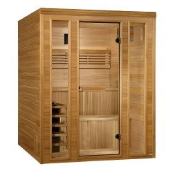 Golden Designs Engelberg 4 - 6 Person Traditional Steam Sauna - Pacific Premium Clear Cedar (GDI-7060-01)